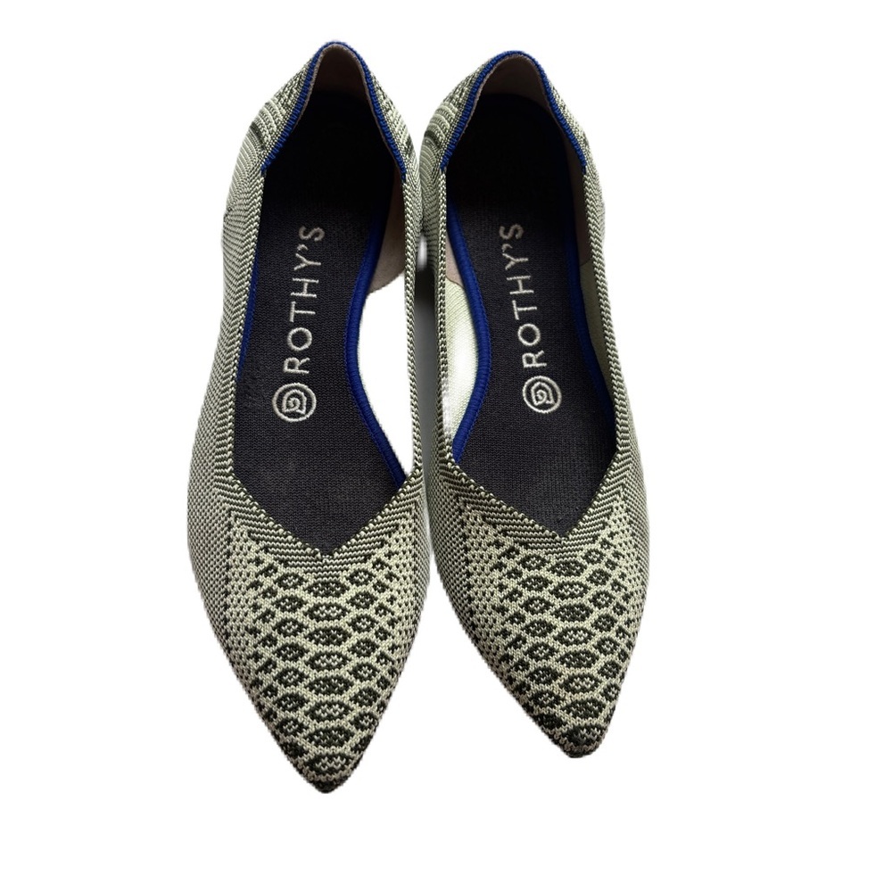 Rothy’s Pistachio Python Pointed Toe Flat Rare‎ R… - image 4